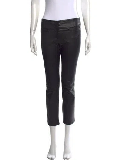 Pre-owned Proenza Schouler Calfskin Straight Leg Pants In Black