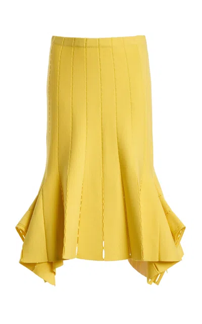 Proenza Schouler Calla Knit Knee-length Skirt In Yellow