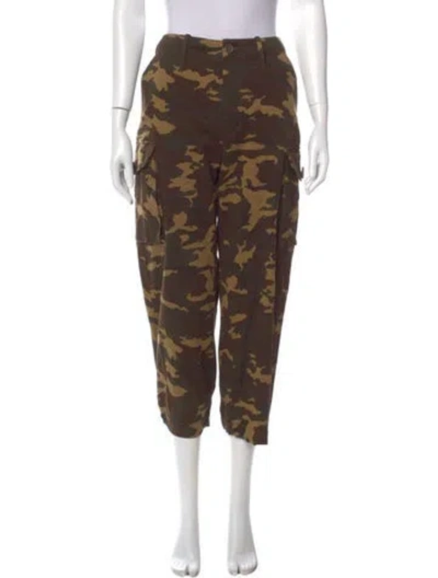 Pre-owned Proenza Schouler Camouflage Print Straight Leg Pants W/ Tags In Brown