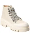 Proenza Schouler Canvas & Leather Boot In White