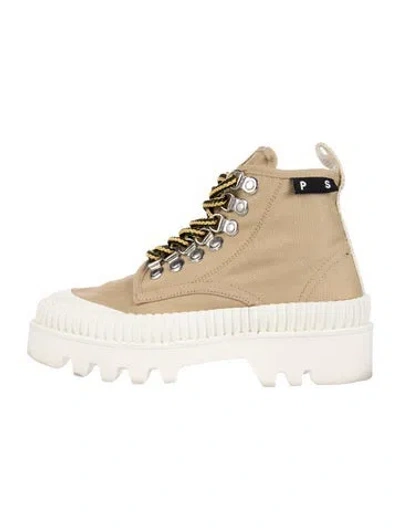 Pre-owned Proenza Schouler Canvas Chunky Sneakers In Brown