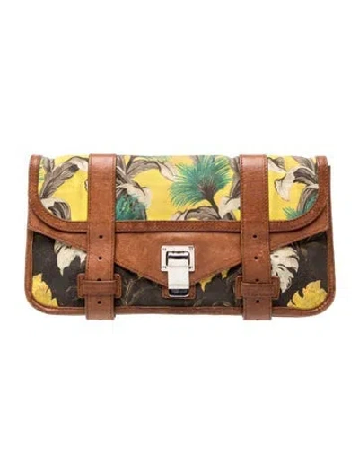 Pre-owned Proenza Schouler Canvas Clutch In Multi