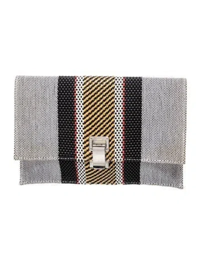 Pre-owned Proenza Schouler Canvas Clutch In Neutrals