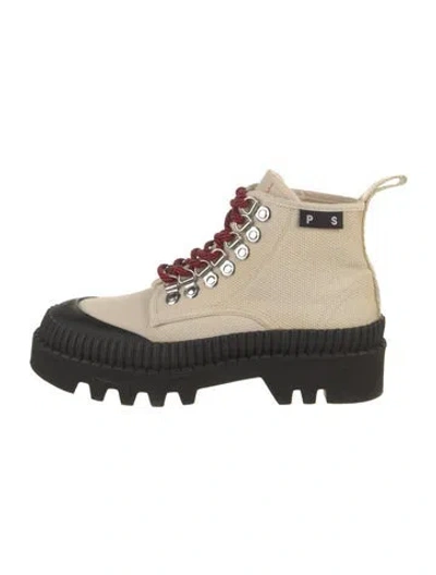 Pre-owned Proenza Schouler Canvas Combat Boots