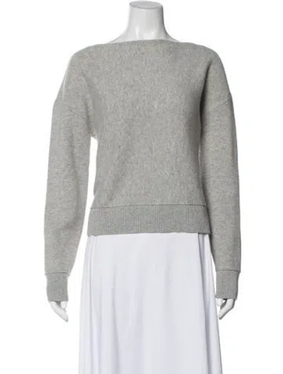 Pre-owned Proenza Schouler Cashmere Bateau Neckline Sweater In Gray