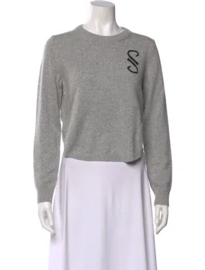 Pre-owned Proenza Schouler Cashmere Crew Neck Sweater In Gray