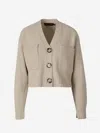 Proenza Schouler Sofia Crop Cashmere-wool Cardigan In Crema