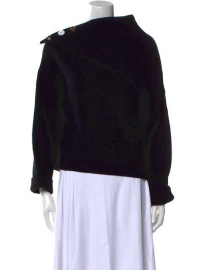 Pre-owned Proenza Schouler Cashmere Mock Neck Sweater In Black