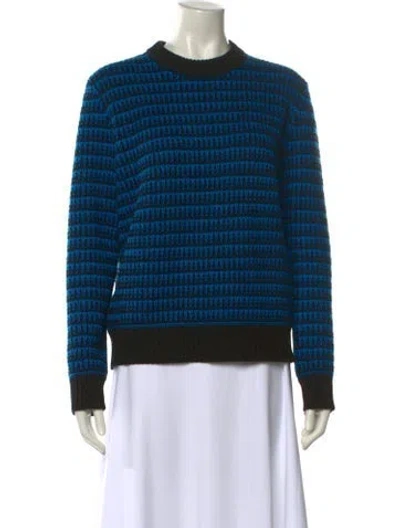 Pre-owned Proenza Schouler Cashmere Striped Sweater In Blue