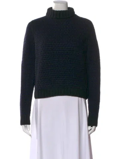 Pre-owned Proenza Schouler Cashmere Turtleneck Sweater In Blue