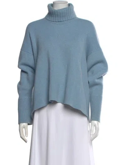 Pre-owned Proenza Schouler Cashmere Turtleneck Sweater In Blue