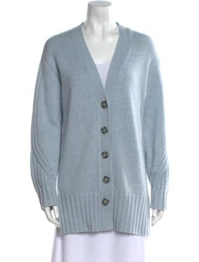 Pre-owned Proenza Schouler Cashmere V-neck Sweater In Blue