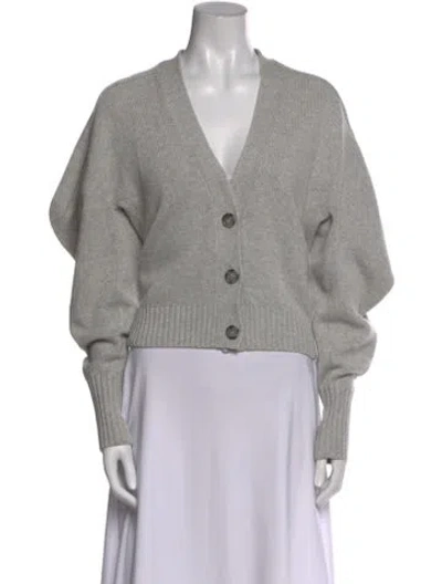 Pre-owned Proenza Schouler Cashmere V-neck Sweater In Gray