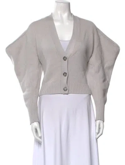 Pre-owned Proenza Schouler Cashmere V-neck Sweater In Gray