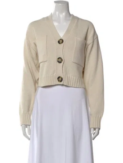 Pre-owned Proenza Schouler Cashmere V-neck Sweater In Neutral