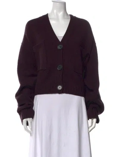 Pre-owned Proenza Schouler Cashmere V-neck Sweater In Purple