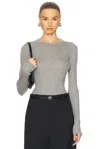 Proenza Schouler Cassidy Sweater In Light Grey Melange