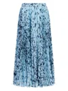 Proenza Schouler Cecily Pleated Printed Crepon Midi Skirt