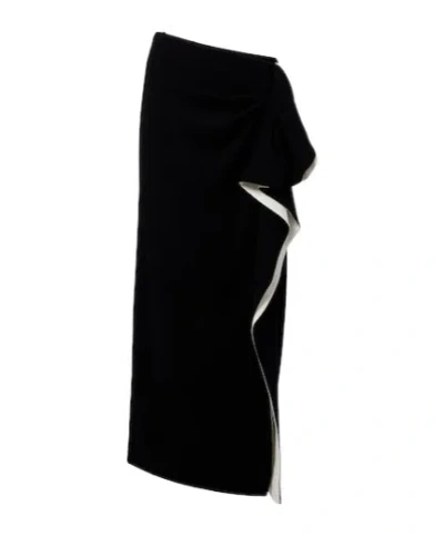 Proenza Schouler Cella Skirt In Matte Double Crepe In Multi
