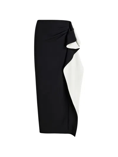 Proenza Schouler Cella Skirt In Matte Double Crepe In Multi