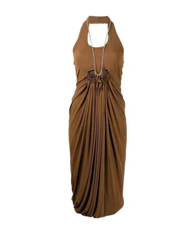 Proenza Schouler Chain Pendant Dress In Brown