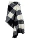 Proenza Schouler Kai Skirt In Brushed Glenplaid Knit Black Multi In Black