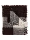 Proenza Schouler Checked Fringed Scarf In Brown