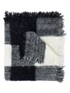 Proenza Schouler Checked Fringed Scarf In Gray