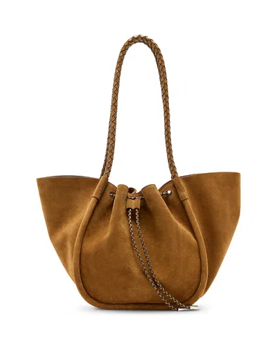 Proenza Schouler Chelsea Large Ruched Suede Tote Bag In Red