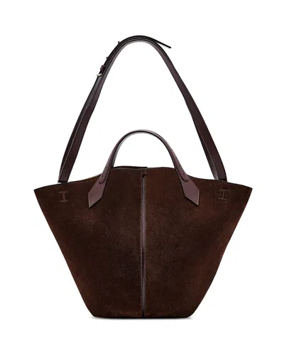Proenza Schouler Chelsea Large Suede Tote In Burgundy