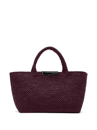 Proenza Schouler Chelsea Raffia Tote Bag In Burgundy