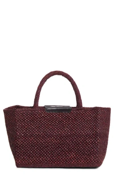 Proenza Schouler East West Chelsea Leather-trimmed Raffia Tote In Purple
