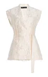 Proenza Schouler Cindle Silk-blend Vest In Neutral
