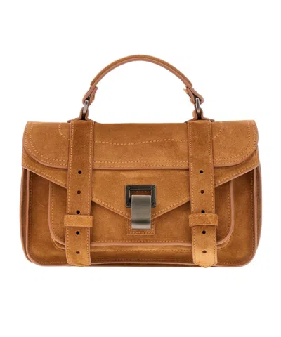 Proenza Schouler Clamshell Handbag In Brown