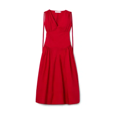 Proenza Schouler Clayton Dress In Dark Poppy