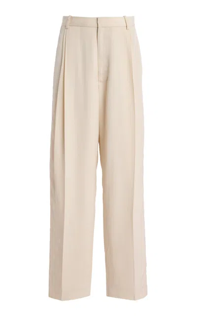 Proenza Schouler Clementina Fluid Wide-leg Pants In White