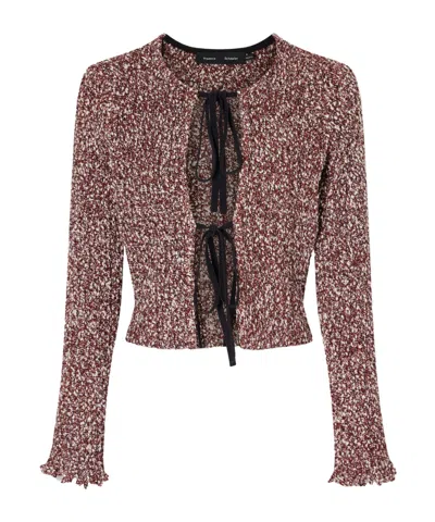 Proenza Schouler Colette Belted Cardigan In Brown