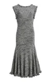 Proenza Schouler Colette Cotton-linen Maxi Dress In Gray
