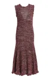 Proenza Schouler Colette Cotton-linen Maxi Dress In Red