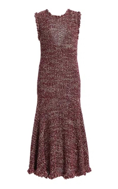 Proenza Schouler Colette Cotton-linen Maxi Dress In Red