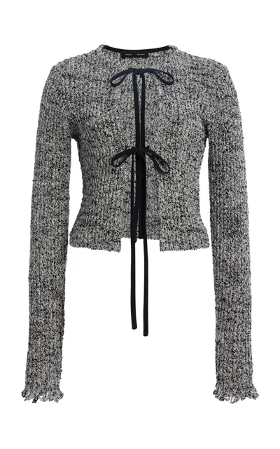 Proenza Schouler Colette Cotton-linen Top In Gray