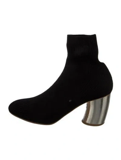 Pre-owned Proenza Schouler Colorblock Pattern Sock Boots In Black