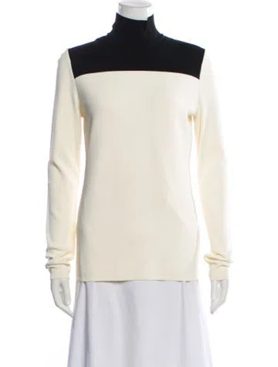 Pre-owned Proenza Schouler Colorblock Pattern Turtleneck Sweater In Neutral