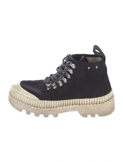 Pre-owned Proenza Schouler Combat Boots In Blue