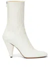 Proenza Schouler Cone 85mm Leather Ankle Boots In White