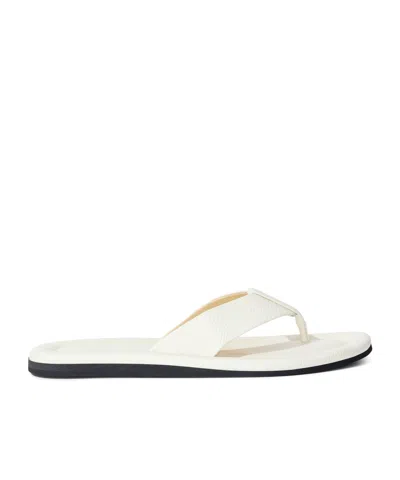 Proenza Schouler Cooper Leather Flip Flops In White