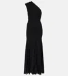 Proenza Schouler Cora Pleated Crepe Chiffon Long Dress In Black