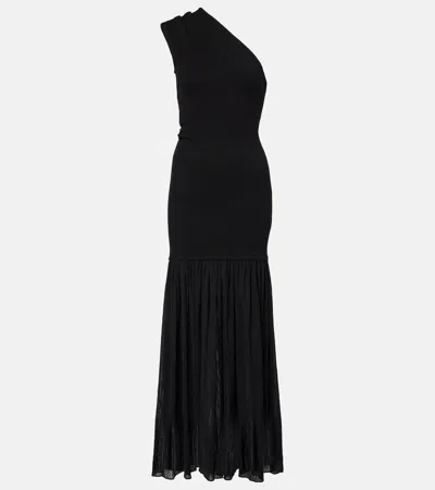 PROENZA SCHOULER CORA ONE-SHOULDER CREPE CHIFFON MAXI DRESS