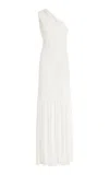 Proenza Schouler Cora Pleated Crepe-chiffon Maxi Dress In Ivory