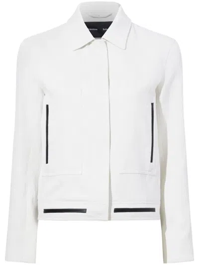 Proenza Schouler Cotton-linen Blend Jacket In White